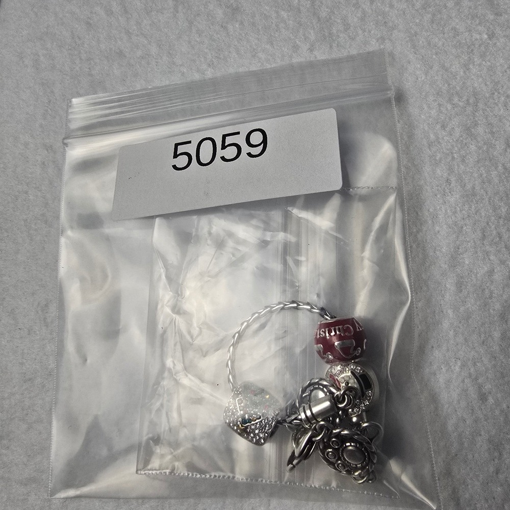 Brighton Christmas Charm Bracelet Silver Tone Snowman Tree Ho Ho Ho Crystal 8" - Picture 8 of 8